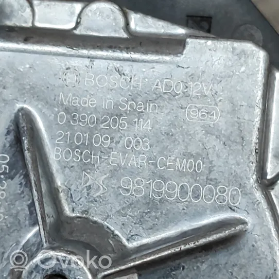Opel Corsa F Galinio stiklo valytuvo varikliukas 9819900080