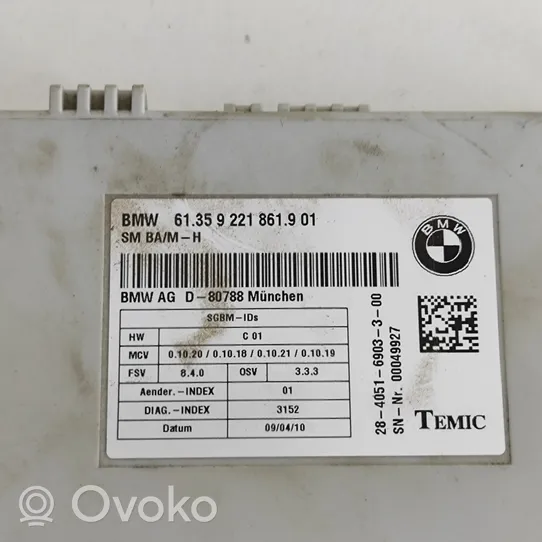 BMW X5 E70 Moduł / Sterownik fotela 9221861