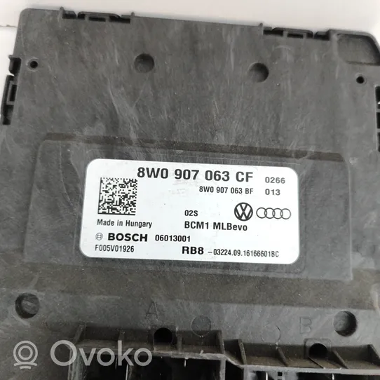 Audi A4 S4 B9 Central body control module 8W0907063CF