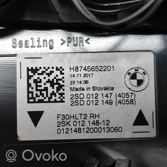 BMW 3 F30 F35 F31 Takaluukun takavalot 7456522