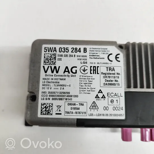 Volkswagen Tiguan Bluetoothin ohjainlaite/moduuli 5WA035284B