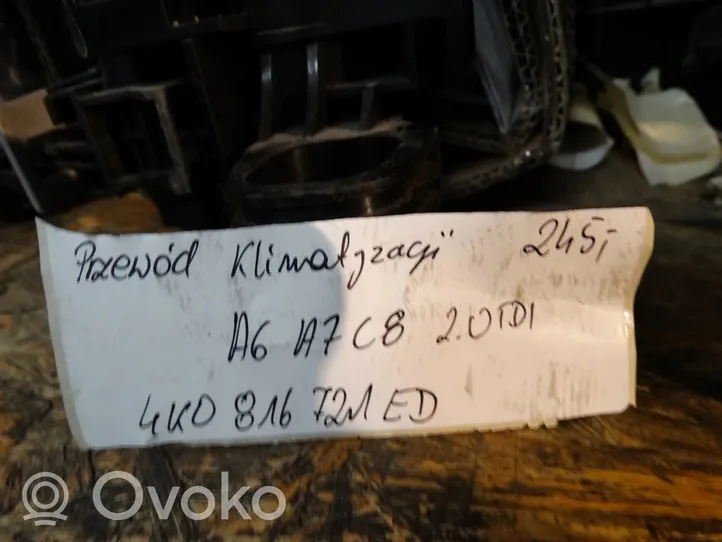 Audi A7 S7 4K8 Ilmastointilaitteen putki (A/C) 4K0816721ED