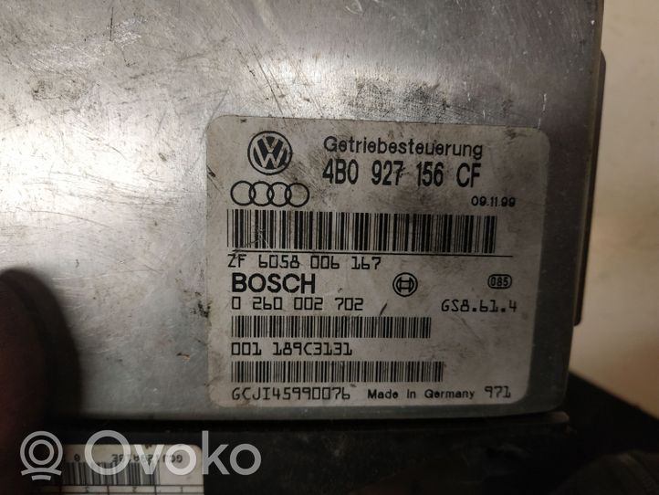 Audi A6 Allroad C5 Module de contrôle de boîte de vitesses ECU 4B0927156CF