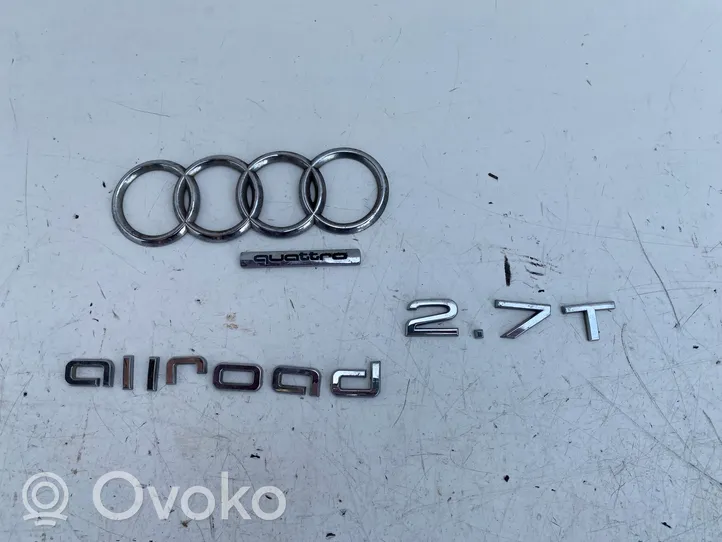 Audi A6 Allroad C5 Emblemat / Znaczek tylny / Litery modelu 