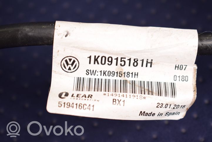 Volkswagen Tiguan Câble négatif masse batterie 1K0915181H