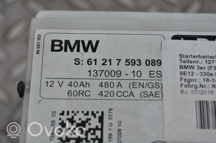 BMW 3 F30 F35 F31 Batterie 7593089