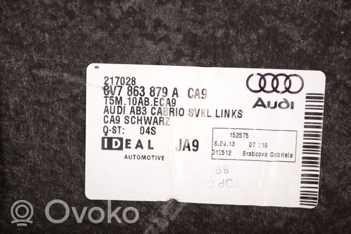 Audi A3 S3 8V Rivestimento pannello inferiore del bagagliaio/baule 8V7863879A