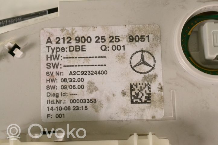 Mercedes-Benz E W212 Lubų komplektas A2126900030