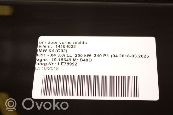 BMW X4 G02 Takaoven verhoilu 7410263