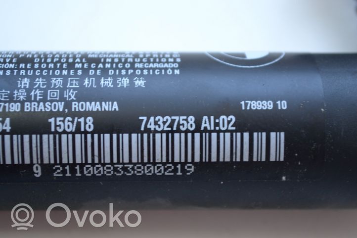 BMW 2 F45 Sprężyna do klapy tylnej bagażnika 7432758