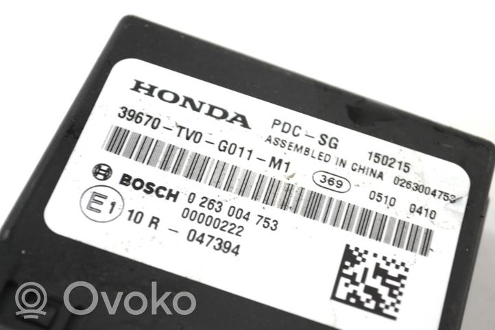 Honda Civic IX Pysäköintitutkan (PCD) ohjainlaite/moduuli 39670TV0G011M1