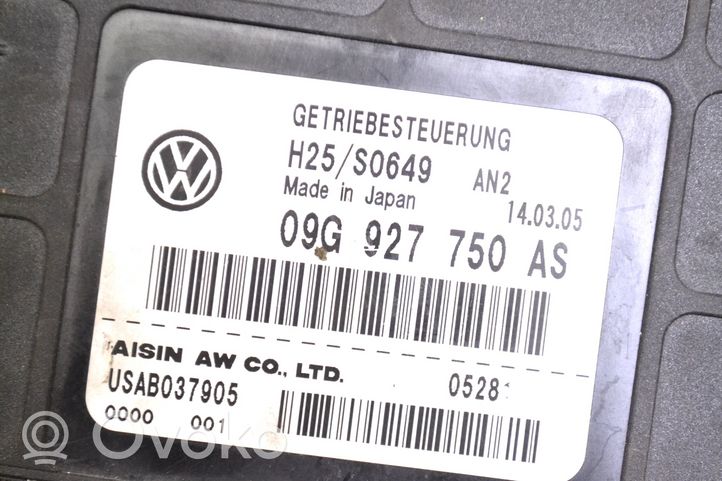 Volkswagen Jetta III Vaihdelaatikon ohjainlaite/moduuli 09G927750AS