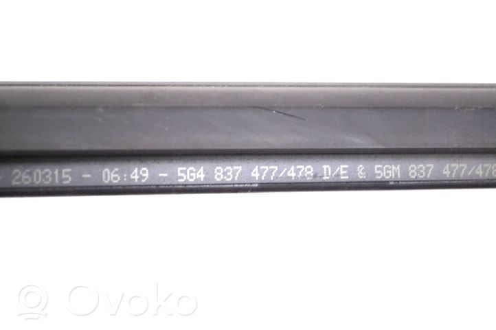 Volkswagen Golf VII Rivestimento modanatura del vetro della portiera anteriore 5G4837477