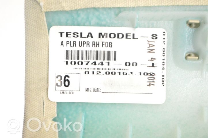 Tesla Model S A-pilarin verhoilu 100744100E