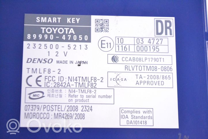 Toyota Prius (XW30) Moduł / Sterownik systemu uruchamiania bezkluczykowego 2325005213