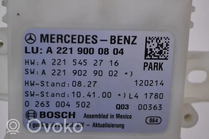 Mercedes-Benz S W221 Parkavimo (PDC) daviklių valdymo blokas 0263004502