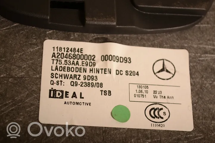 Mercedes-Benz C W204 Tavaratilan kaukalon tekstiilikansi A2046800002