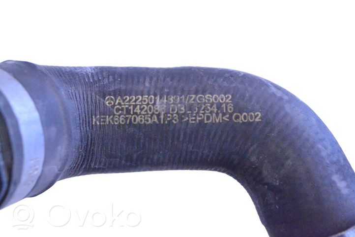 Mercedes-Benz S W222 Tubo flessibile del liquido di raffreddamento del motore A2225014891