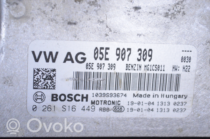 Volkswagen Golf Sportsvan Sterownik / Moduł ECU 05E907309