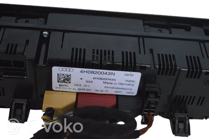 Audi A8 S8 D4 4H Interior fan control switch 4H0820043N