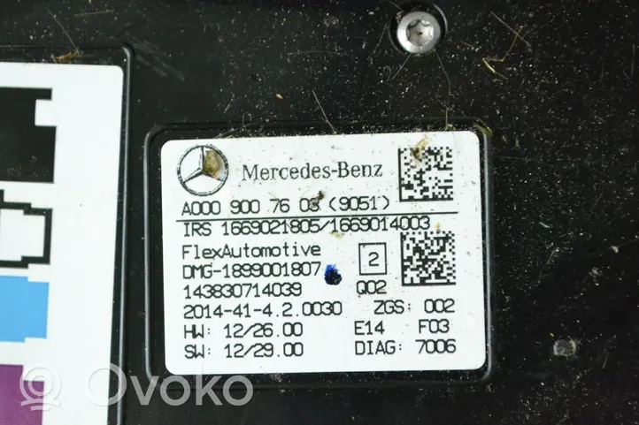 Mercedes-Benz A W176 Etuistuimen valo A0009007603