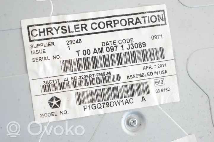Chrysler Grand Voyager V Monitori/näyttö/pieni näyttö P1GQ79DW1AC