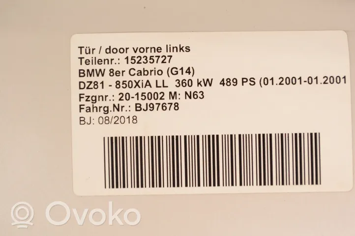 BMW 8 G14 Priekinės durys (dvidurio) 