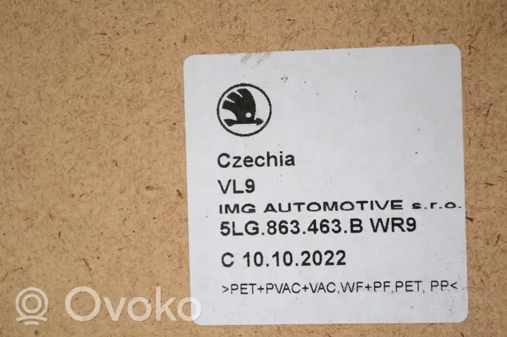 Skoda Enyaq iV Tavaratilan kaukalon tekstiilikansi 5LG863463B