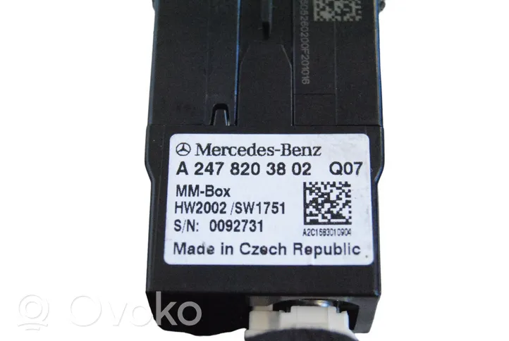 Mercedes-Benz CLA C118 X118 Connecteur/prise USB A2478203802