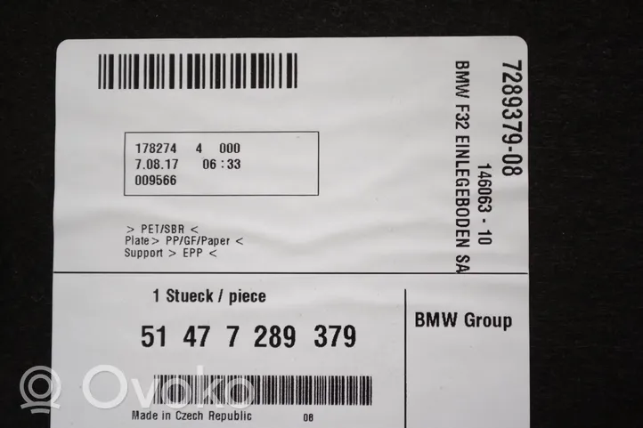 BMW 4 F32 F33 Wykładzina bagażnika 51477289379