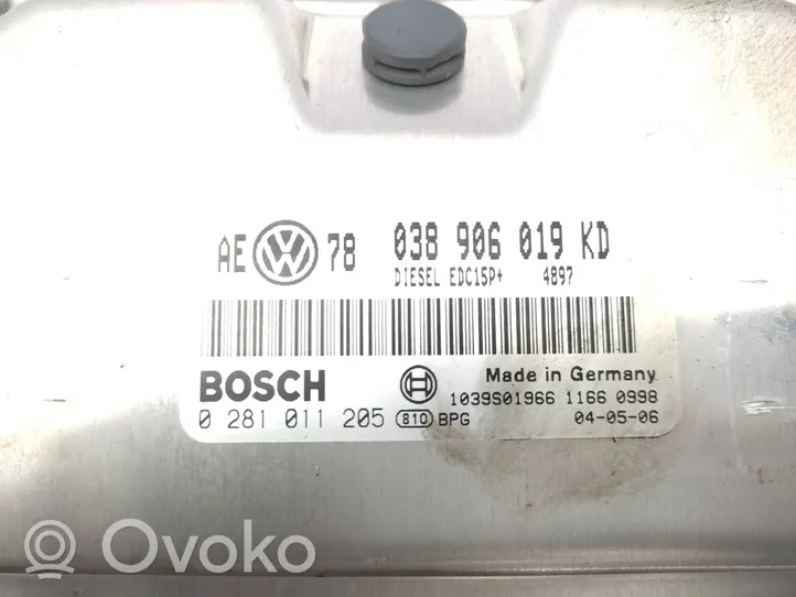 Volkswagen Passat Alltrack Komputer / Sterownik ECU silnika 038906019KD