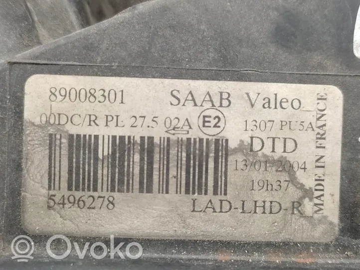 Saab 9-5 Lampa przednia 5496278