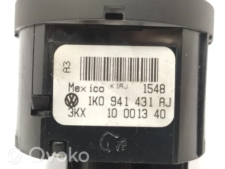 Volkswagen Passat Alltrack Przycisk / Pokrętło regulacji oświetlenia deski rozdzielczej 1K0941431AJ