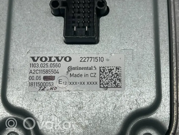 Volvo XC60 LED-liitäntälaitteen ohjausmoduuli 22771510