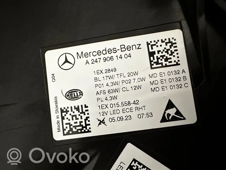 Mercedes-Benz B W247 Lampy przednie / Komplet A2479061404
