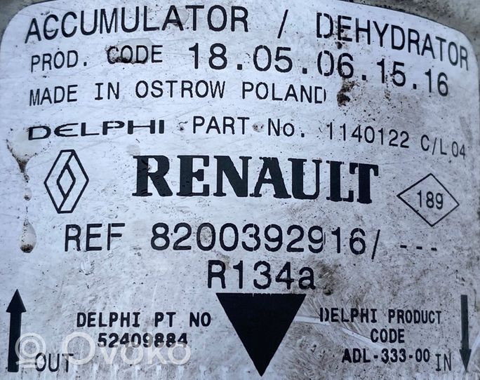 Renault Laguna II Ilmastointilaitteen ilmankuivain (A/C) 8200392916