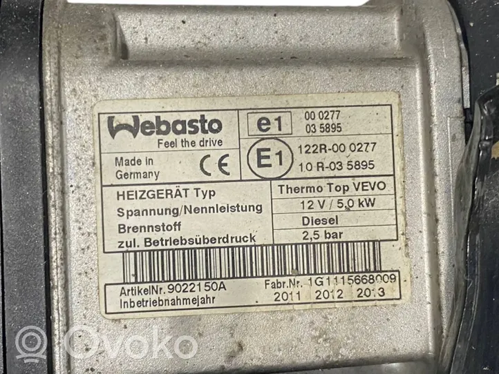 Volkswagen PASSAT B7 Unité de préchauffage auxiliaire Webasto 122R000277