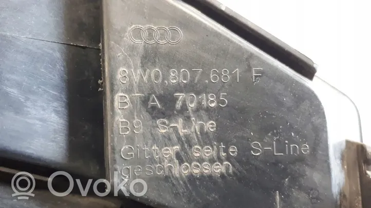 Audi A4 S4 B9 Kratka dolna zderzaka przedniego 8W0807681