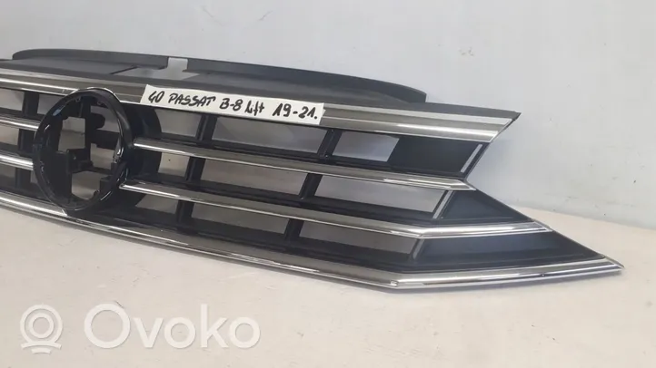 Volkswagen PASSAT B8 Maskownica / Grill / Atrapa górna chłodnicy 3G0853653K