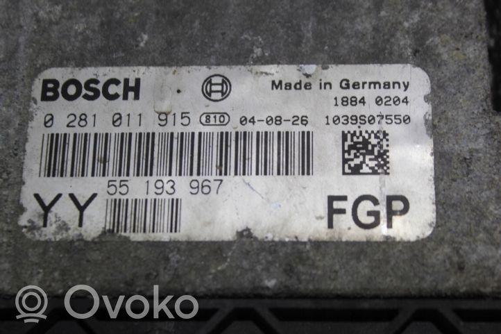 Opel Vectra C Komputer / Sterownik ECU silnika 0281011915