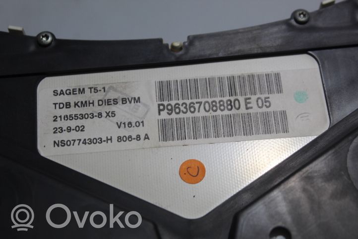 Peugeot 307 Horloge 963670880E05