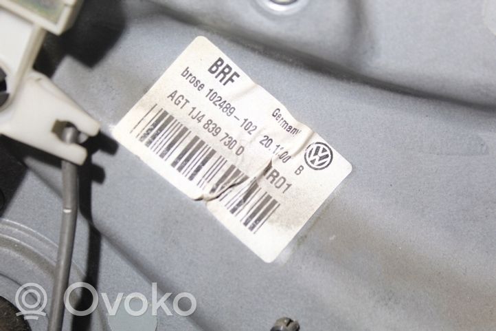 Volkswagen Golf IV Mechanizm podnoszenia szyby tylnej bez silnika 1J4839730D
