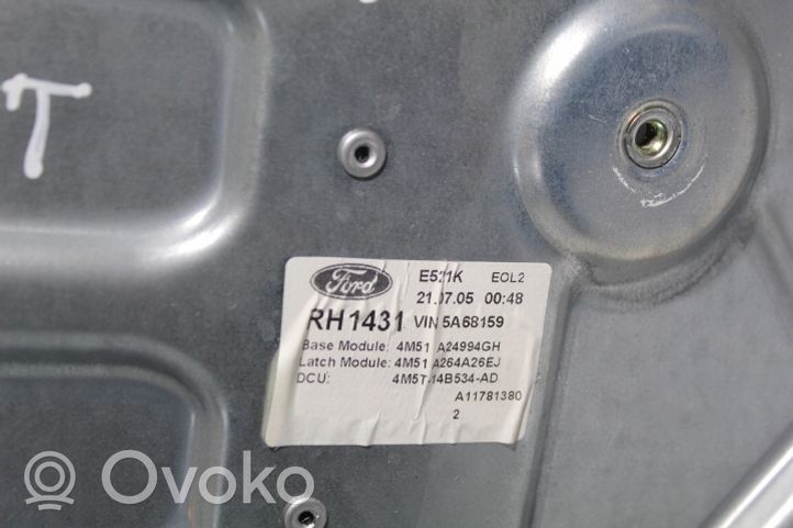 Ford Focus Galinio el. lango pakėlimo mechanizmas be varikliuko 4M51A24994