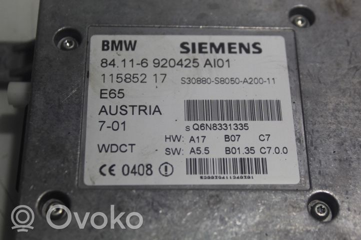 BMW 7 E65 E66 Module de contrôle carrosserie centrale 1185217