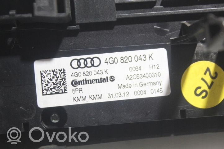 Audi A6 C7 Przełącznik / Włącznik nawiewu dmuchawy 