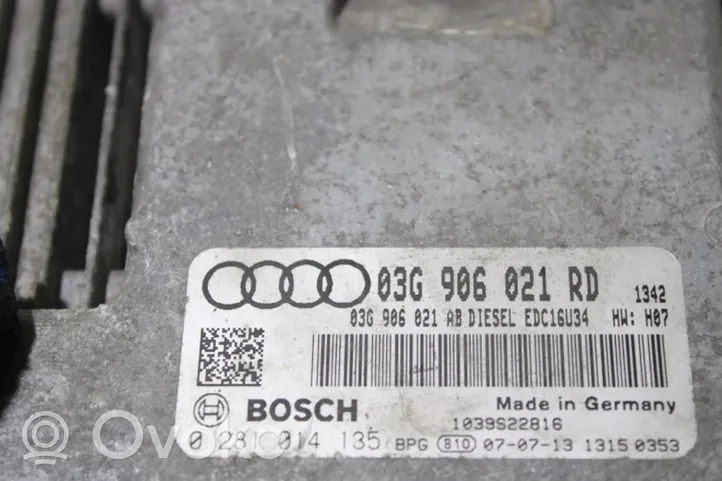 Audi A3 S3 8P Unité de commande, module ECU de moteur 0281014021AB