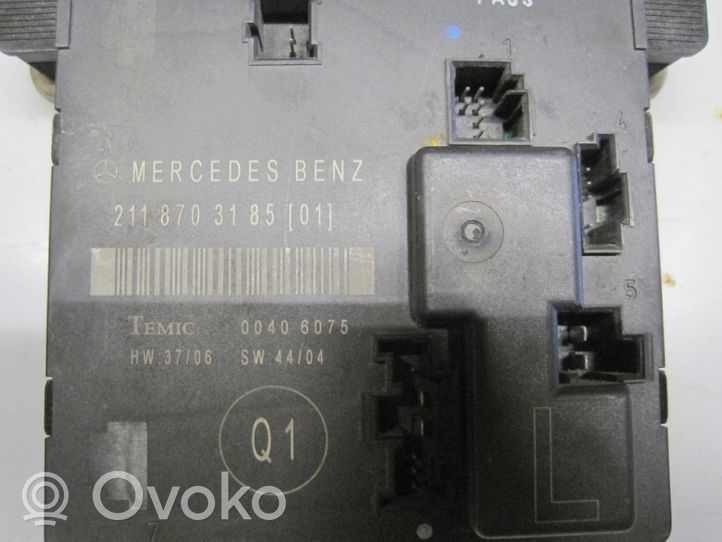 Mercedes-Benz E W211 Oven ohjainlaite/moduuli A2118703185