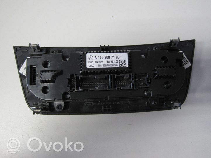 Mercedes-Benz ML W166 Console centrale, commande chauffage/clim A1669007108