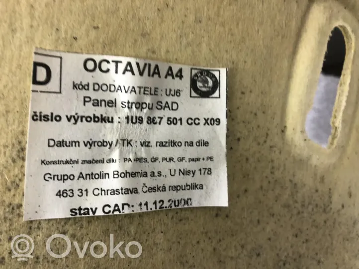 Skoda Octavia Mk1 (1U) Ciel de toit 1U9867501CC