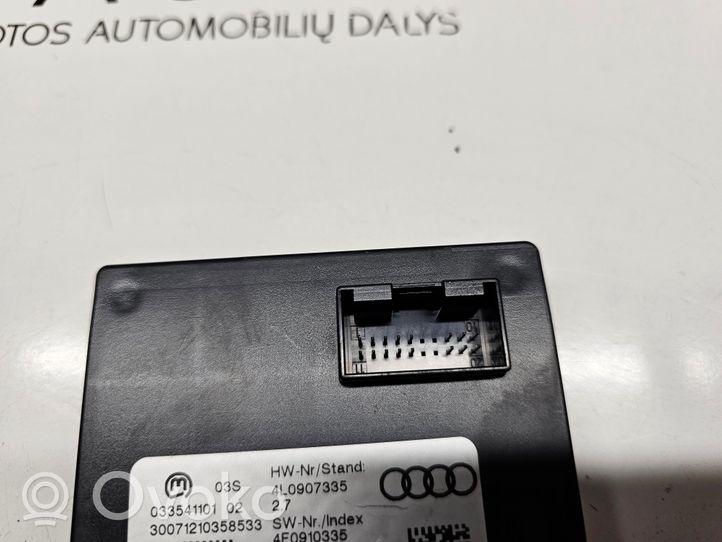 Audi Q7 4L Moduł / Sterownik systemu uruchamiania bezkluczykowego 4L0907335